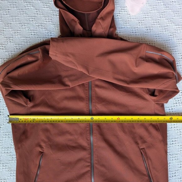 Men's Lululemon Fleece Back Soft Shell Jacket Coat Burnt Orange Terracotta XL - Picture 4 of 9